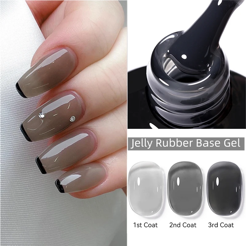 UR SUIKER Black Jelly Rubber Base Gel Transparant Geslachtsconstructie Nagelgel Polish Losweken Nail Art UV LED Vernissen