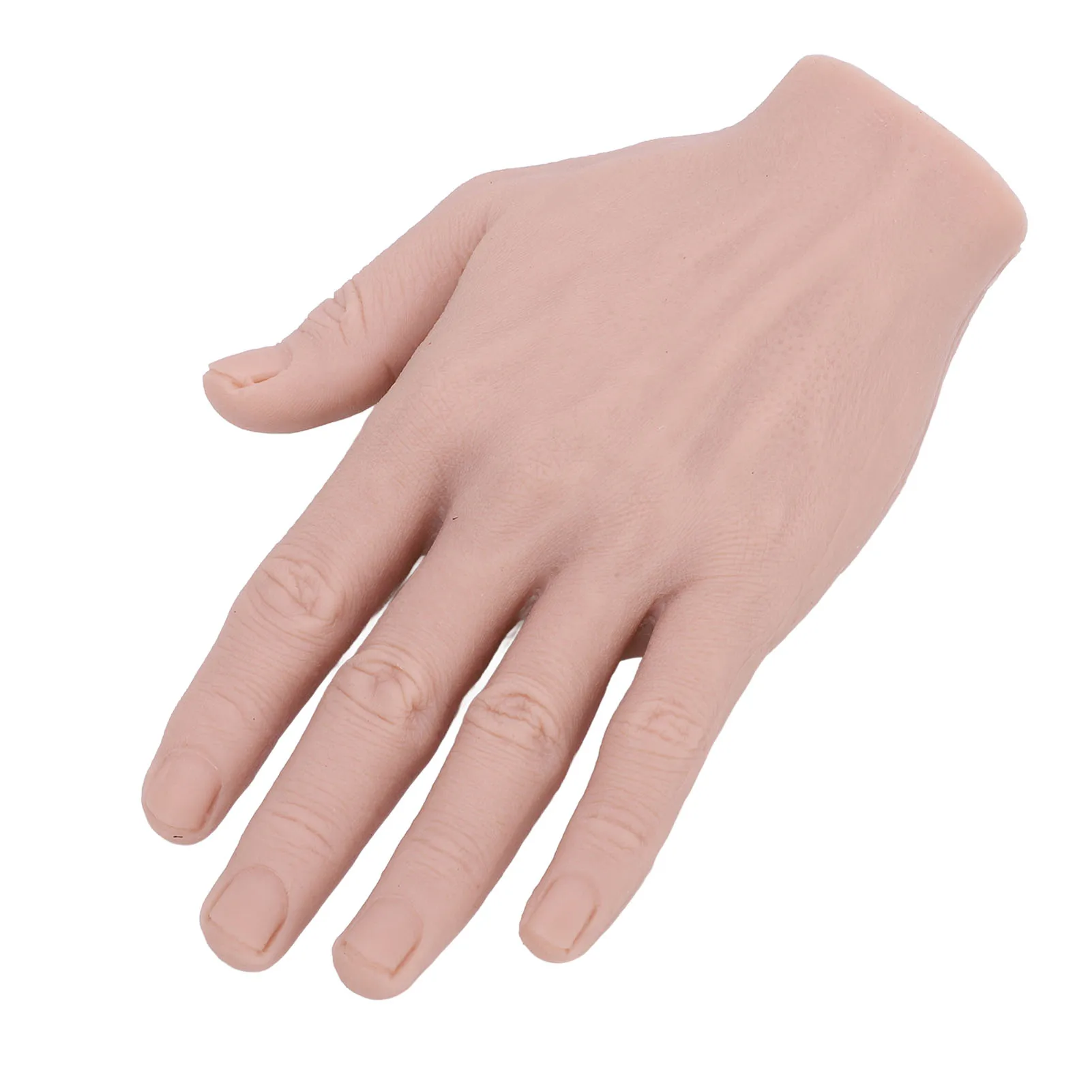 ZK40 Modello di mano maschile in silicone Simulazione riutilizzabile Modello di mano artificiale in silicone Mano artificiale pieghevole per oggetti di scena del festival