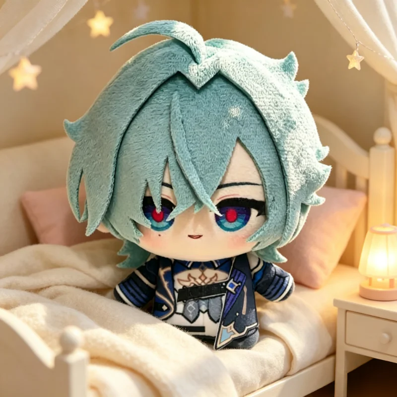 Genshin Impact Lohen 10cm Anime Figures Plush Cosplay Dress Up Cotton Doll Toys for Children Cosplay Decor Birthday Cute Gift
