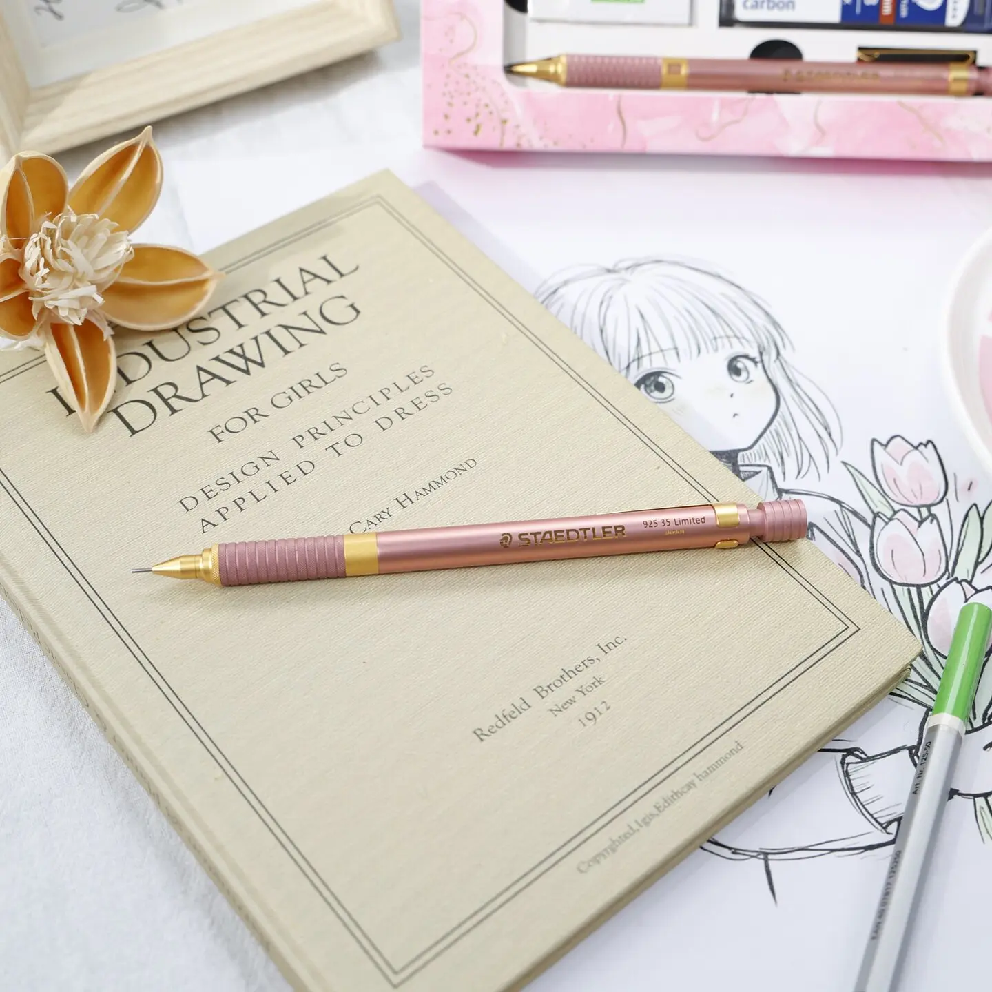 German STAEDTLER 925 Gilded Powder Limited Edition 0.5mm All Metal Automatic Pencil Gift Box Set