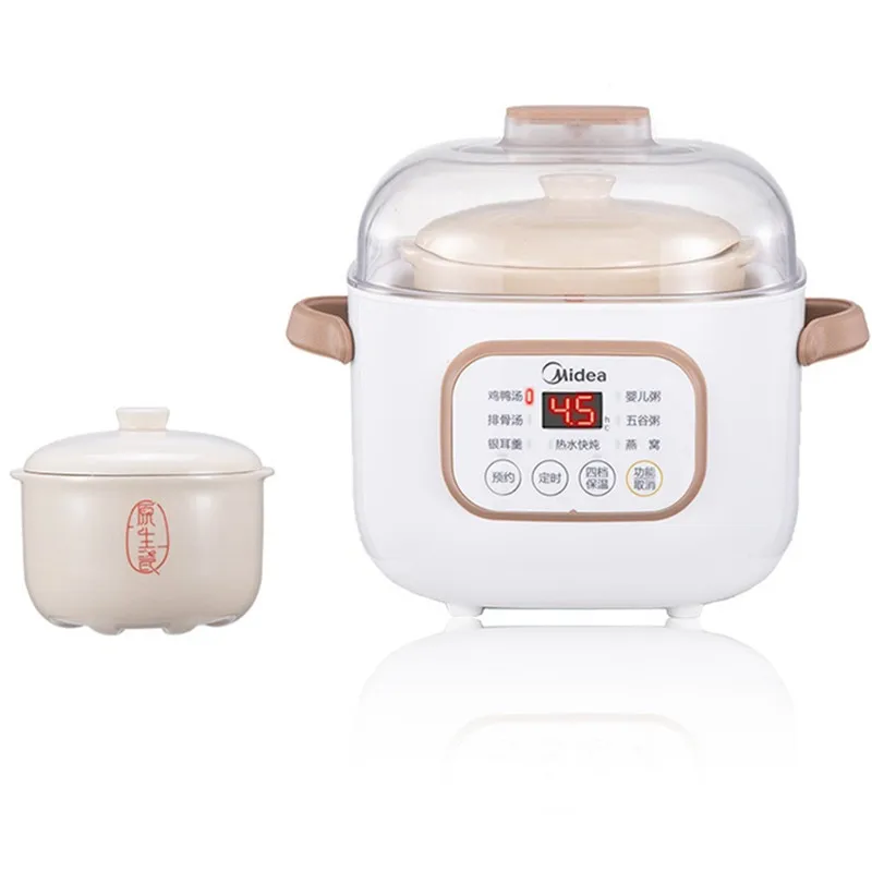 220V 0.8L Ceramic Electric Slow Stewer Household Multi Baby Food Porridge Dessert Cooker Stewing Cooking Pot