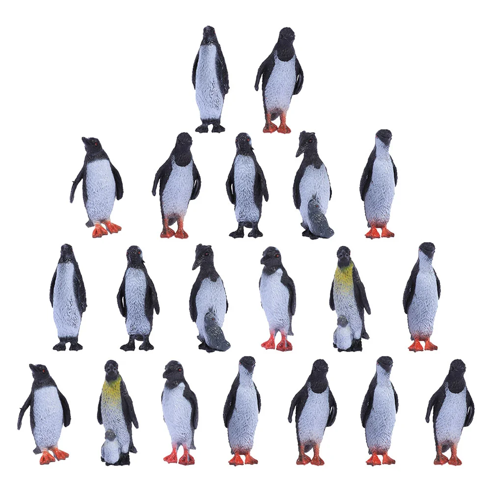 

32 Pcs Penguin Ornaments Animal Model Adorable Desktop Layout Realistic Resin Figurine Mini Toys