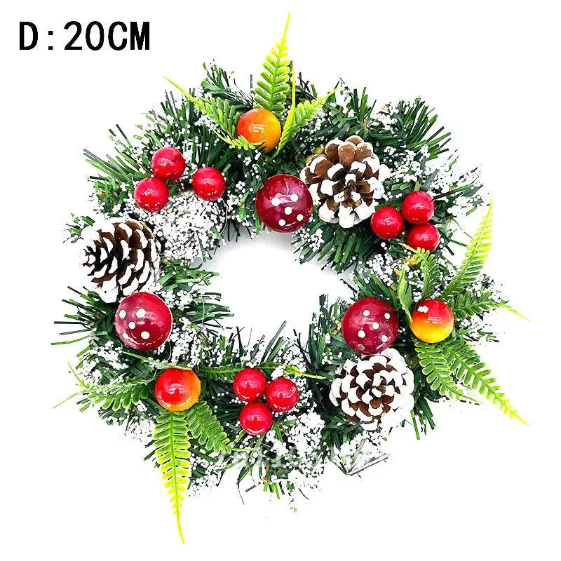 

Christmas wreath holiday wreath handmade Christmas tree decoration simulation red fruit wreath hotel mall decoration