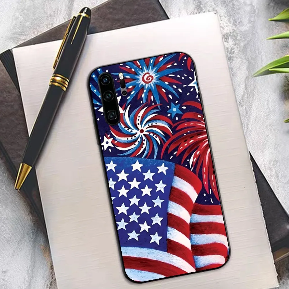 Celebrating Independence Day Party in the United States Phone Case For Huawei P 8 9 10 20 30 40 50 Pro Lite Psmart Honor 10 lite