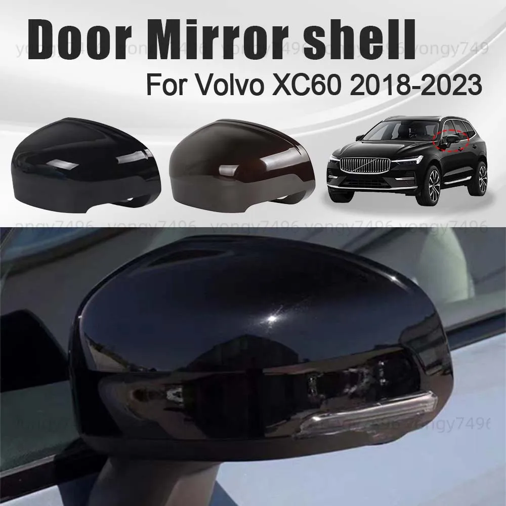 

Protective Cover White Black Brown Door Mirror Shell For Volvo XC60 2018 2019 2020 2021 2022 2023 Cars Accessories Lens Replace