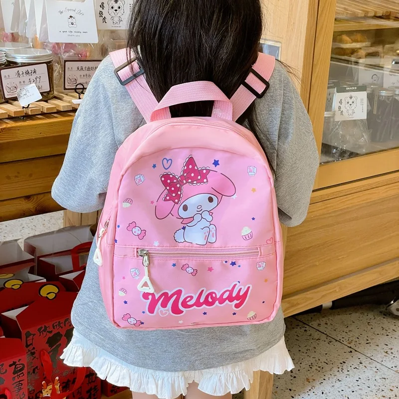 سانريوس سينامورول كورومي Mymelody Kawaii أنيمي النايلون حقائب الظهر الكرتون حقيبة ظهر للسفر الاطفال الكتب حقيبة طالب هدايا عيد الميلاد