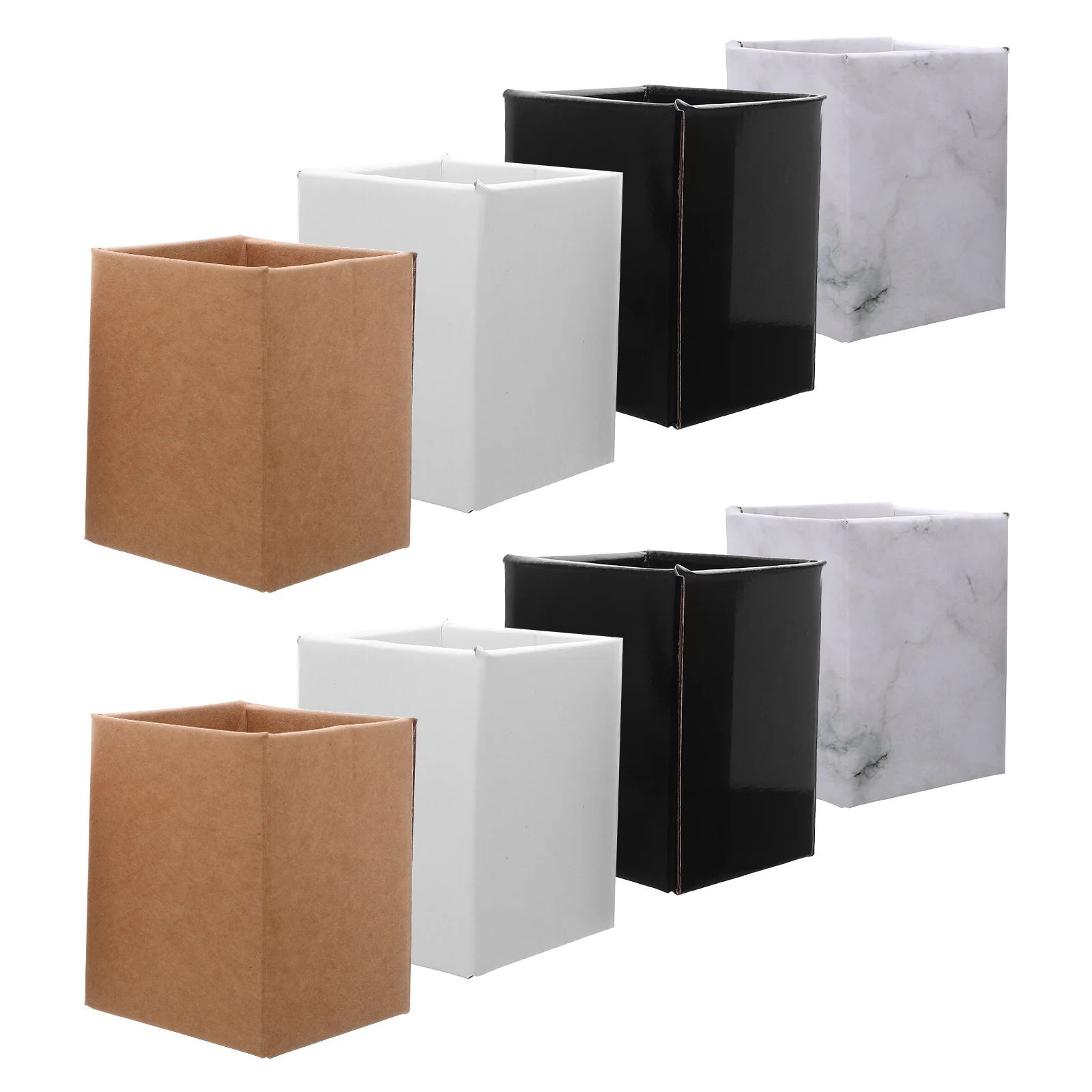 

8Pcs Square Pencil Holders Paper Organizer Stable Pen Container for Office Classroom Desktop Stationery Storage