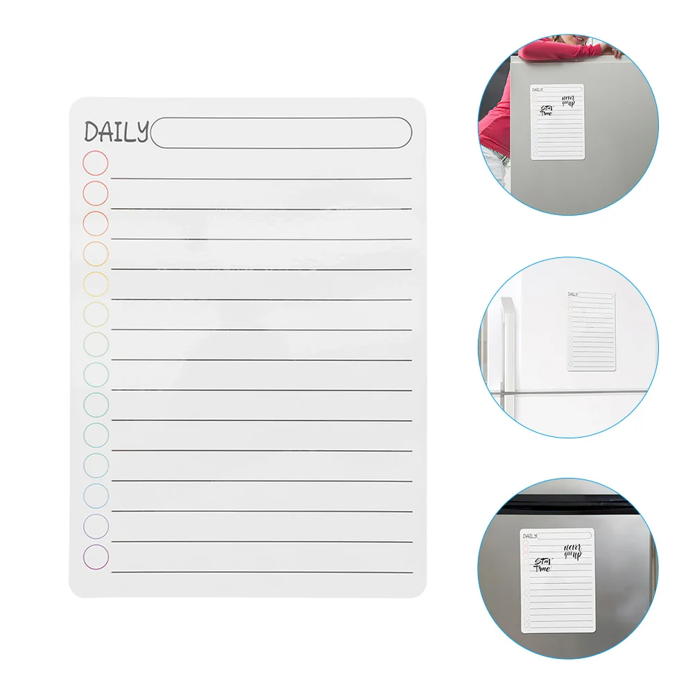 

6 Pcs Magnetic Weekly Planner Erase Board Reusable Whiteboard for Refrigerator Smooth Metal Chore Chart Plan