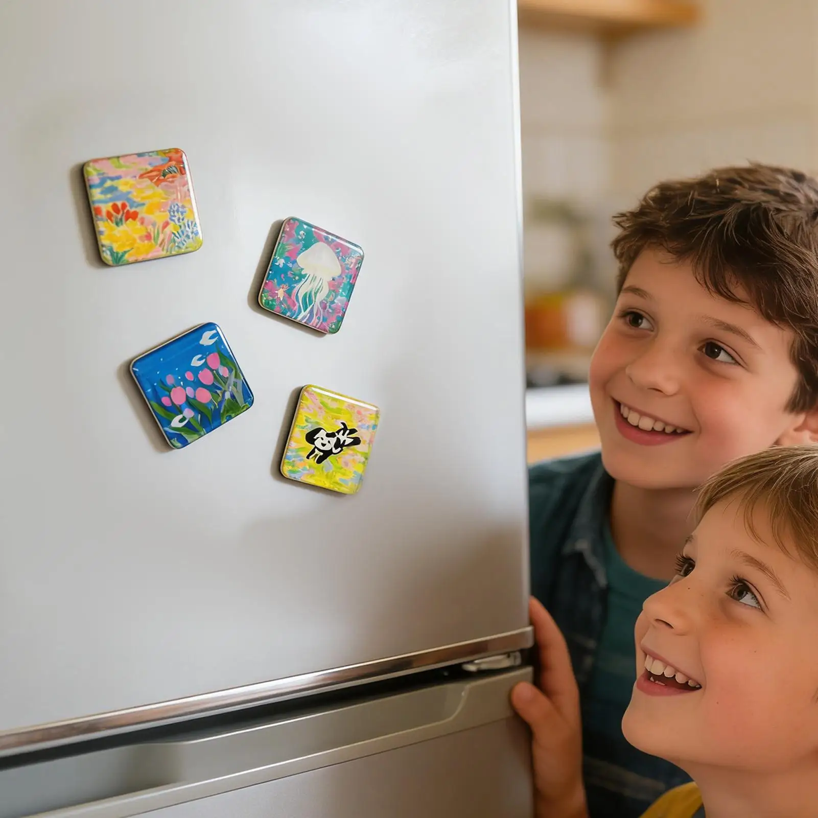 Fridge Magnet Kit Magnetic Refrigerator Ornament Transparent Acrylic Decorations Diy Fridge Magnet Making Kit For Home Kitchen
