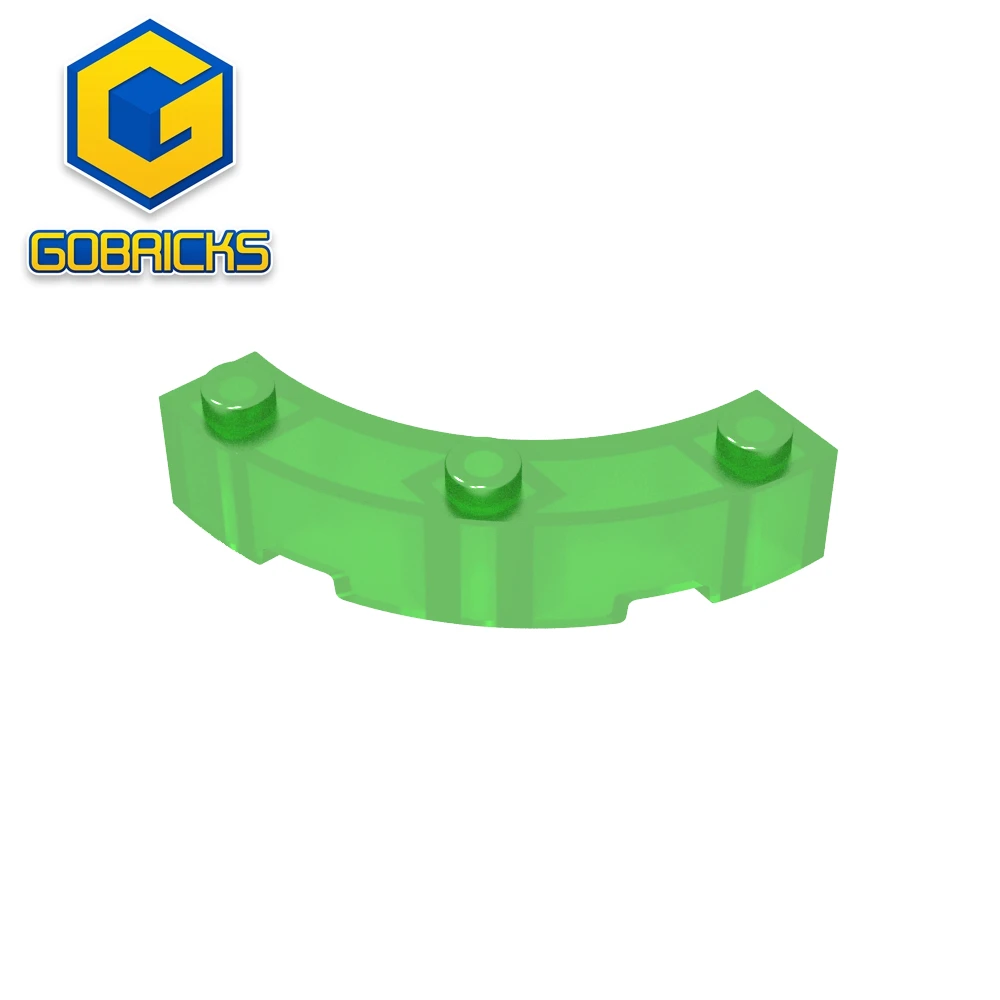 Gobricks Bricks Building Blocks GDS-743 BOW 1/4 4X4X1-4x4 Arc brick 3 bumps compatible with lego 48092 TOYS DIY Educational Tech