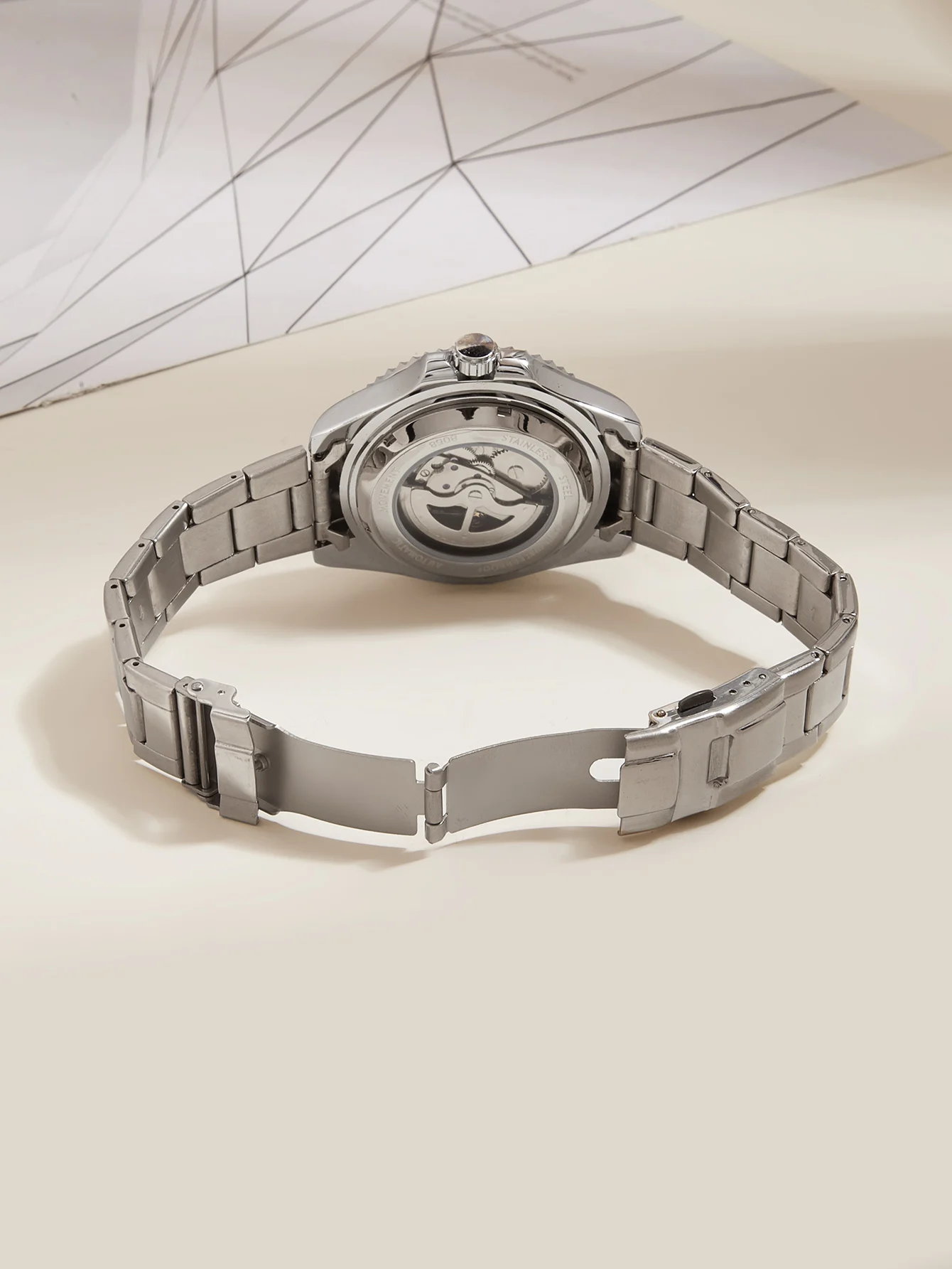 ساعة أوتوماتيكية للرجال، ساعات ميكانيكية مقاومة للماء، ساعة رجالية فاخرة من الفولاذ المقاوم للصدأ، هدية للرجال