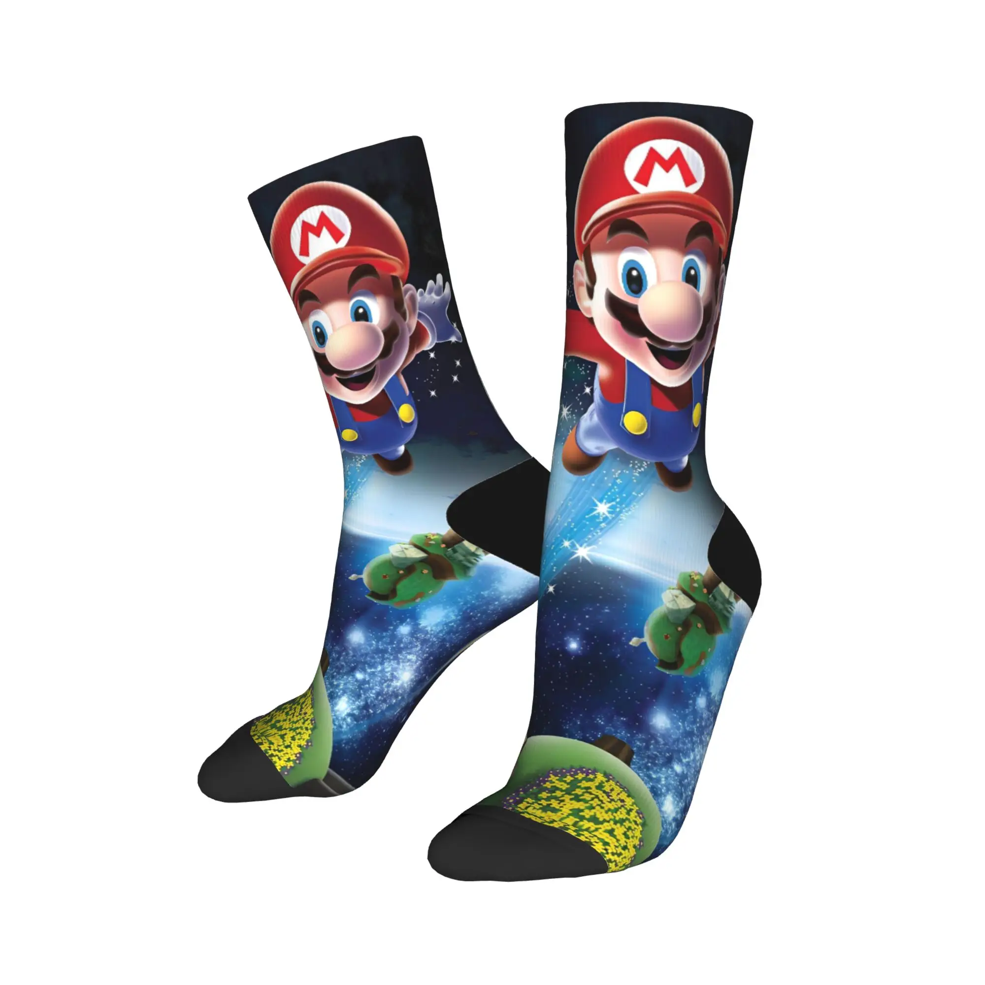 

Носки с героями мультфильмов Super Mario Bros, нескользящие чулки для женщин и мужчин, качественные спортивные носки на открытом воздухе, осенние готические носки с графическим рисунком