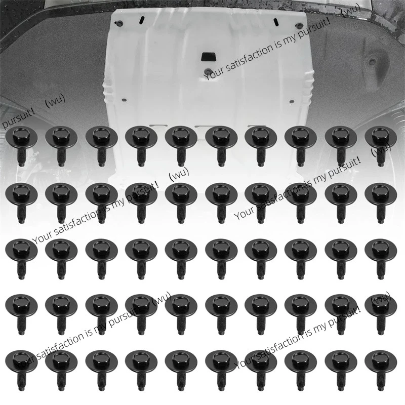 50 Pieces M6-1.0 Hex Head Body, Fender M6 Bolts, Hex Bolts, 10mm Bolts, 20mm Washers
