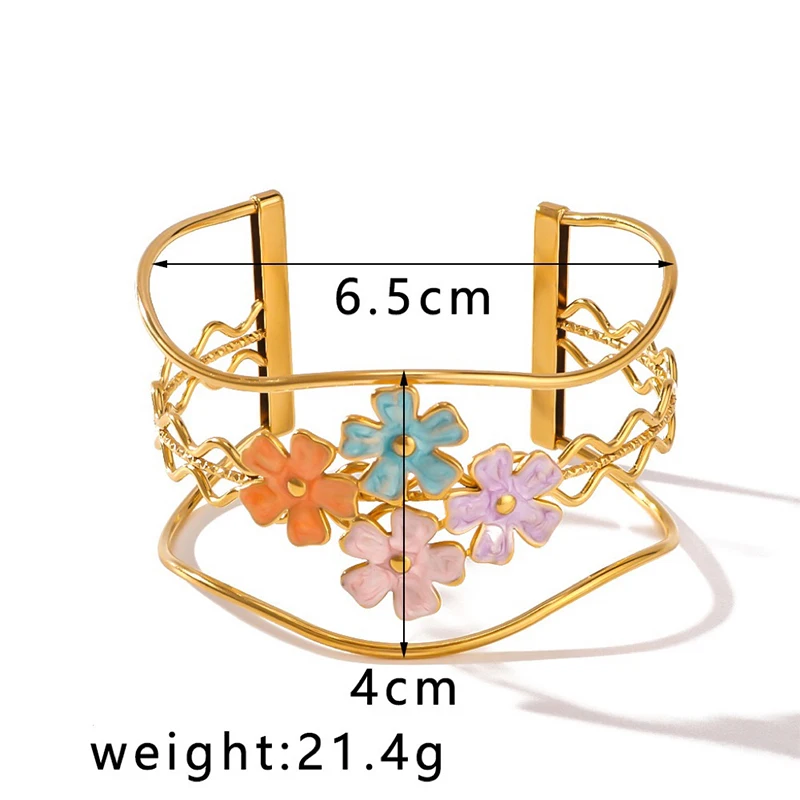 PRISCA | Stainless Steel Designer Flower Bracelet for Women and Girl Cute and Lovely Jewelry Original Design