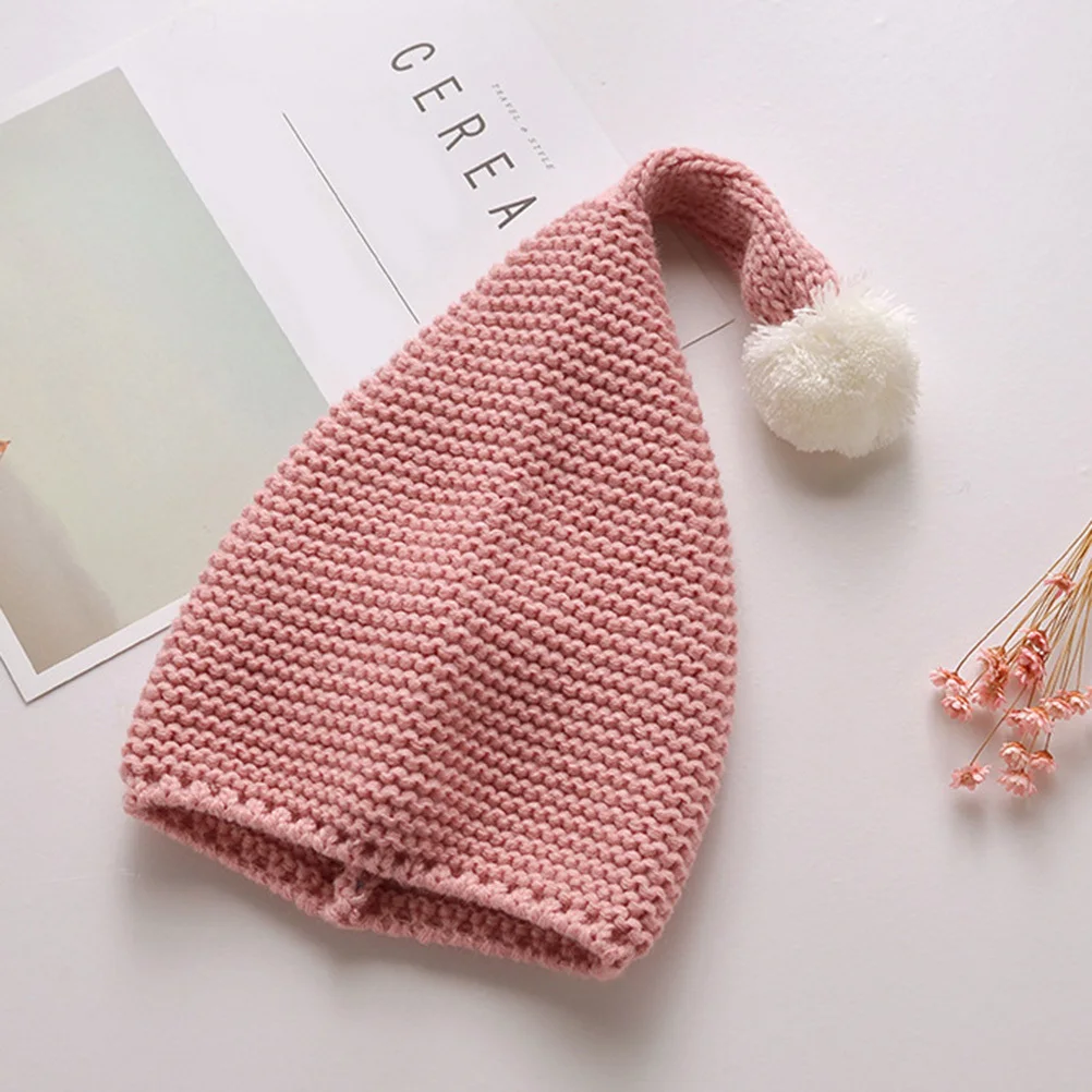 

Christmas Knit Hat Grey for Kids Warm Winter Beanie Soft Comfortable Design Santa Role Play Party Accessory Stretchy