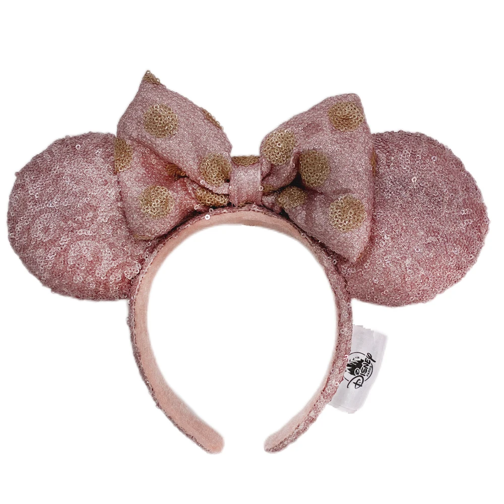 Disney Mickey Mouse Ear Headband Amusement Park Hair Hoop Fish Scale Sequin Mesh Party Headwear Girl Toy Birthday image 3