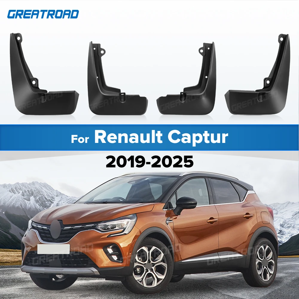 For Renault Captur 2019-2025 2020 2021 2022 2023 2024 Fender Mudflaps Splash Guards Mudguards Mud Flaps car Accessories