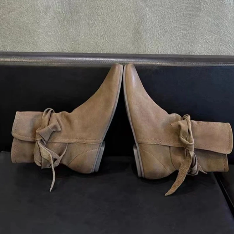 

Дизайнерские женские ботильоны на плоской подошве, модные модельные туфли, роскошные женские зимние полусапоги, новинка 2023 года, уютные повседневные Mujer Chelsea Botas