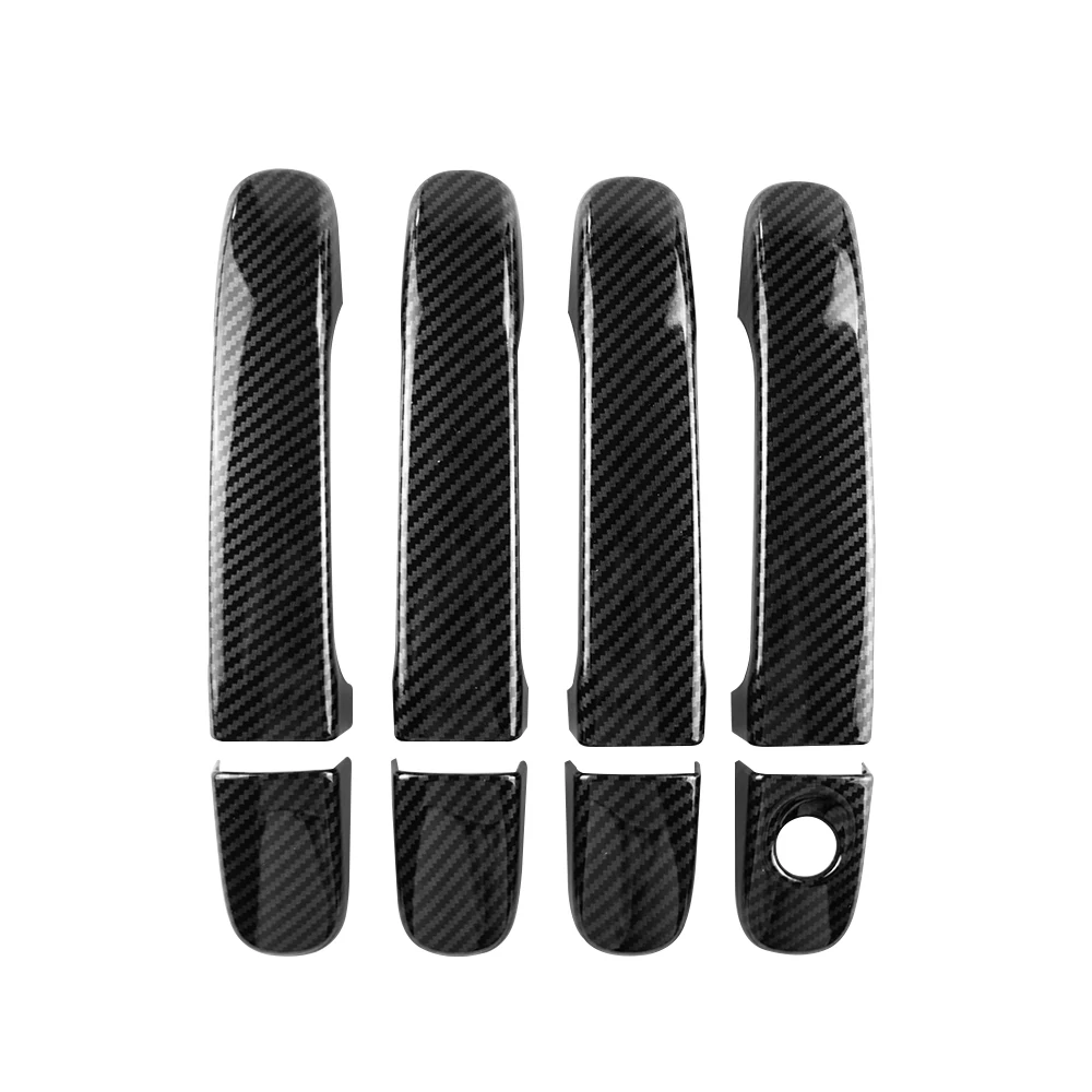 For Ford Ranger T6 2011 2013 2016 2017 2018 2019 2020 2021 Door Handle Cover Trim Plastic Imitation Carbon Fiber  Accessories