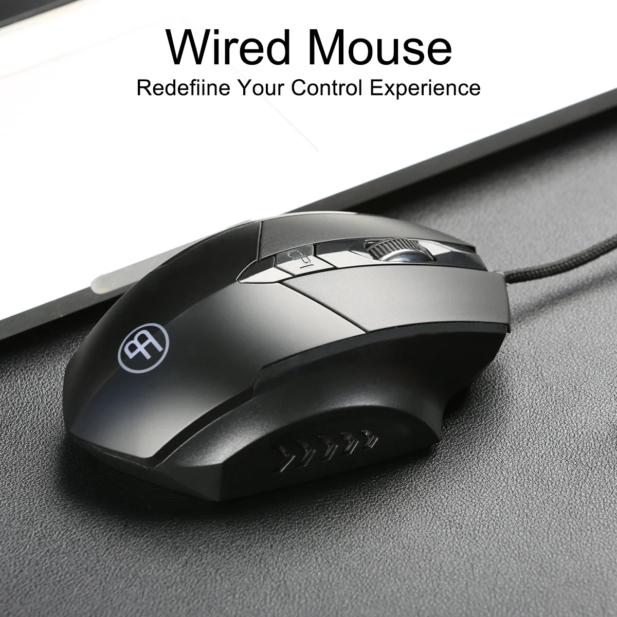 6 Buttons USB Wired Mouse RGB Backlit Mouse Ergonomic Gaming Mouse Plug and Play For PC Computer Laptop Windows Mac OS