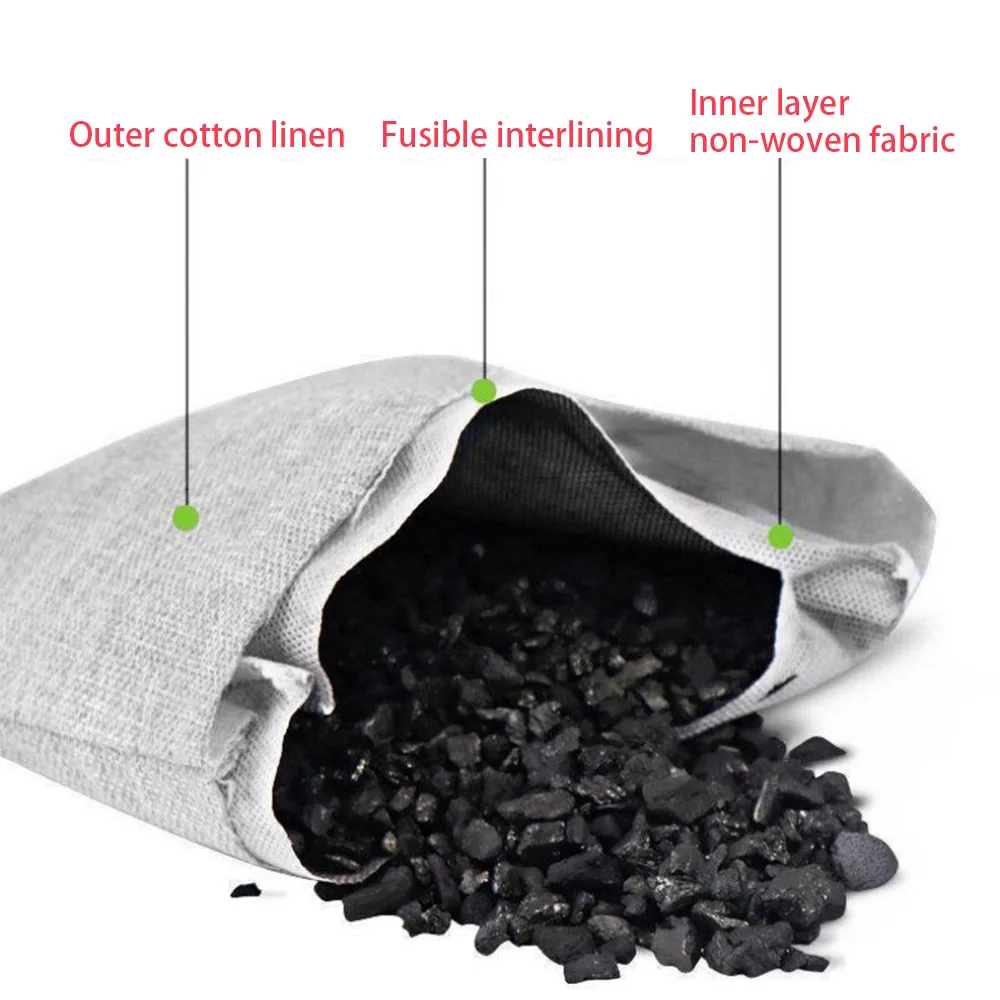 2 Packs Bamboo Charcoal Bag For Household Odor Removal Wardrobe Dehumidification And Moisture-proof Activated Carbon Automotive