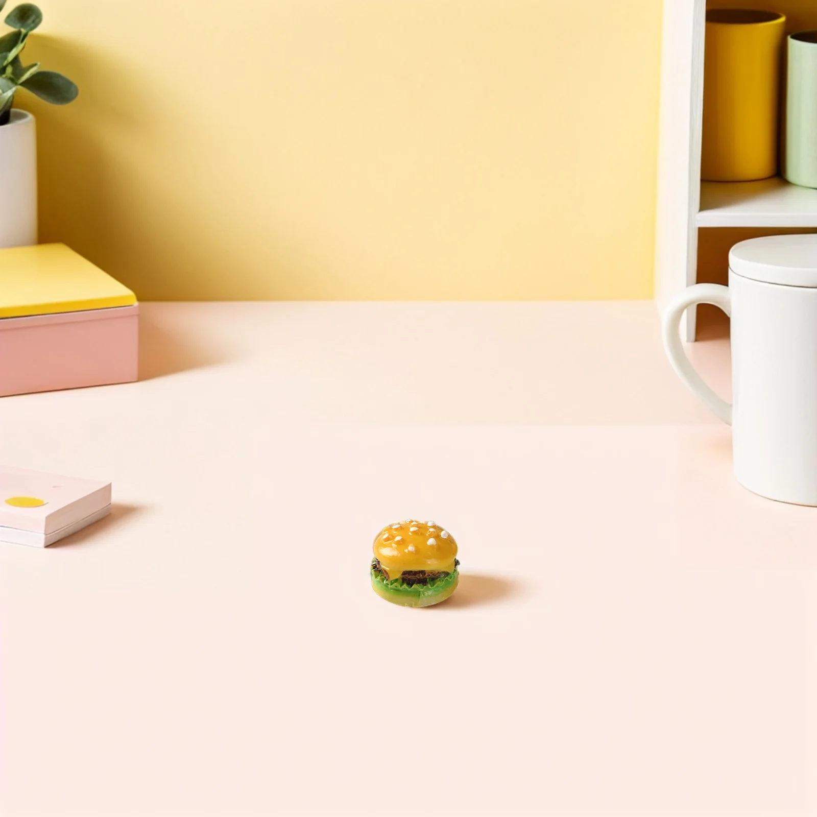 50 Stücke Miniatur Hamburger Realistische Harz Fast Food DIY Pretend Spielen Küche Zubehör Puppenhaus Dekor