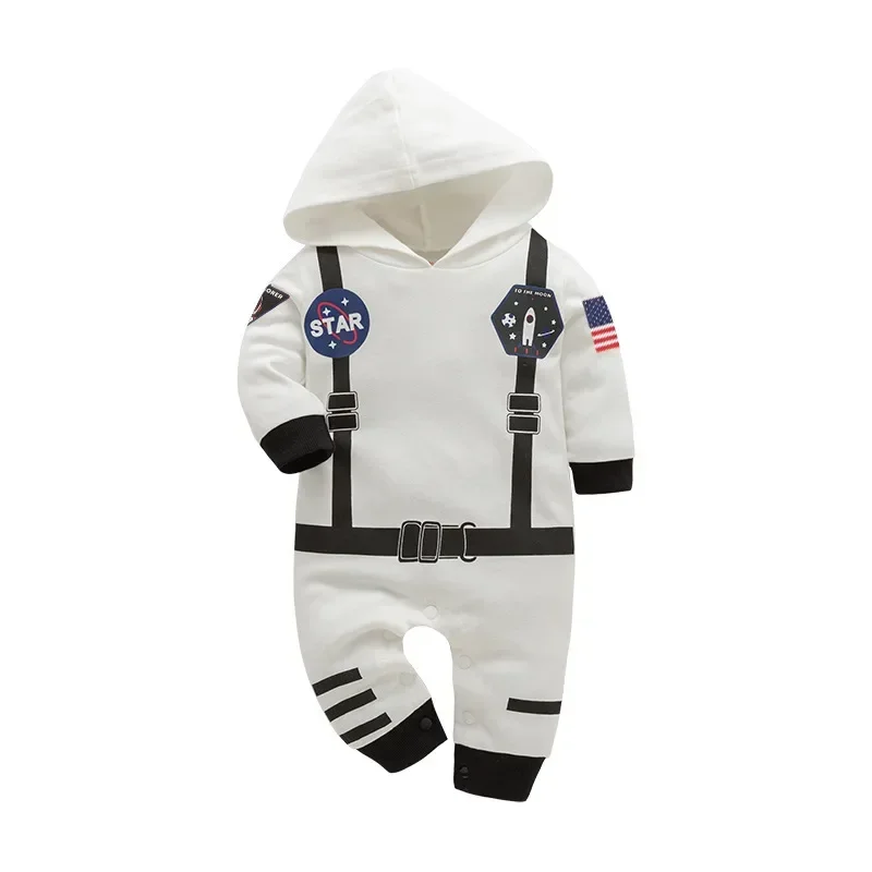 Costumi da astronauta per neonati di Halloween Costume da neonato per tuta spaziale tuta da vacanza a maniche lunghe per ragazzi estivi