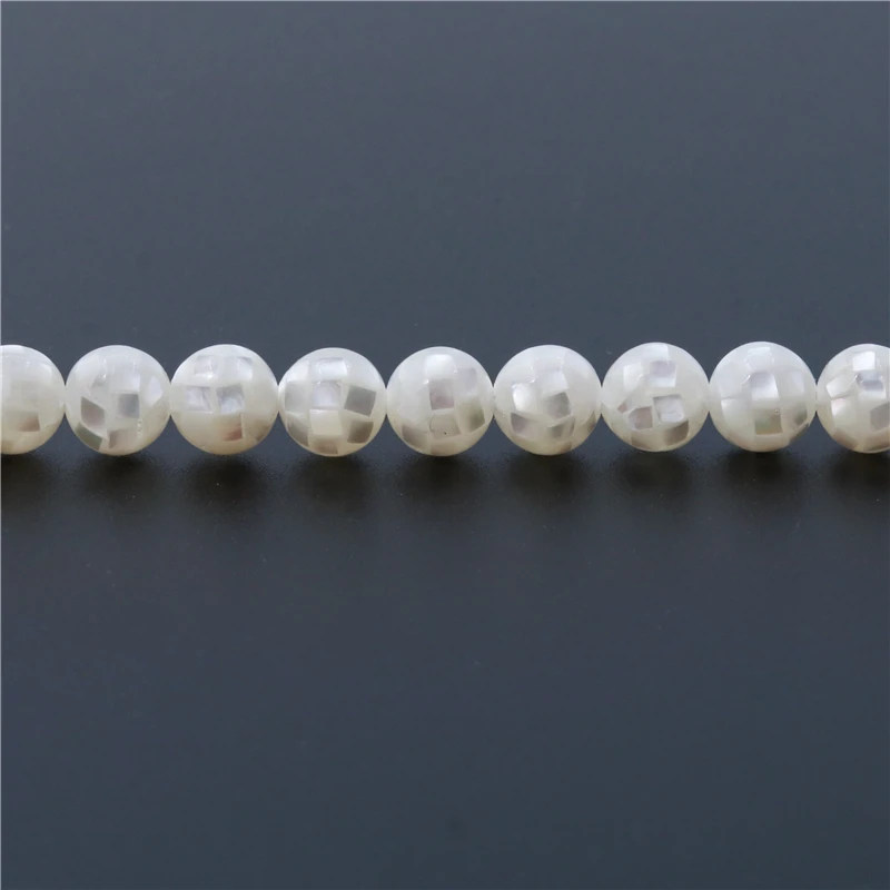 Natural Mother Of Pearl Shell Round Beads Size 8 10mm For DIY Jewelry Making Pendant Bracelet Necklace Accessories