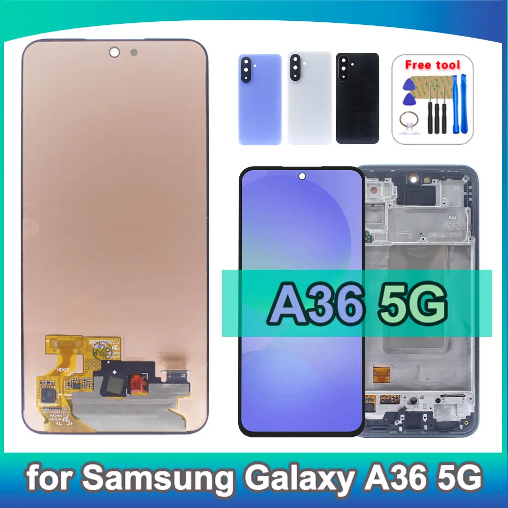 Image of Super AMOLED Bildschirm für Samsung Galaxy A36 5G LCD Display Touchscreen Digitizer Baugruppe für Samsung A36 5G A366E A366B A366U