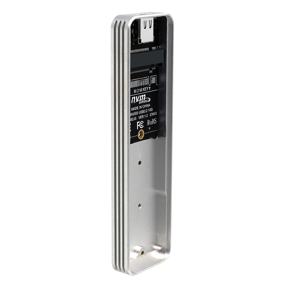 M.2 NVMe 솔리드 스테이트 드라이브 외부 인클로저 USB 3.2 Gen2 SSD 인클로저 어댑터 SSD 2230/2242/2260/2280용 솔리드 스테이트 드라이브