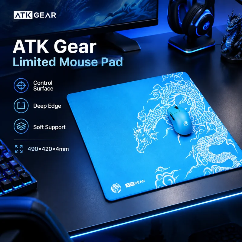Original ATK x Leviathan Co-Branded Extra Large Mouse Pad LEV Type 99 Non-Slip Gaming eSports FPS Special For CSGO  Mousepads