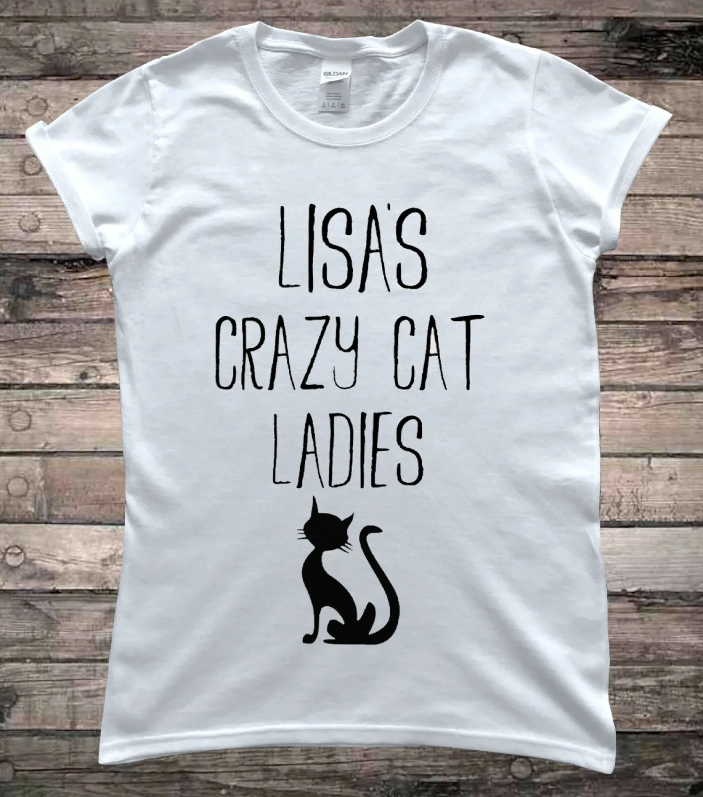 Crazy Cat Ladies Hen Party Customisable Personalised T-Shirt