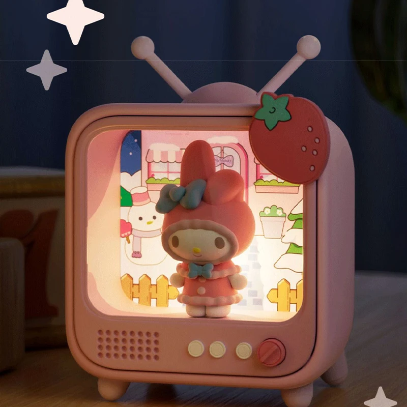 

Kawaii Sanrio TV серия Cinnamoroll Hello Kitty My Melody светящиеся украшения для рабочего стола украшение для детского подарка