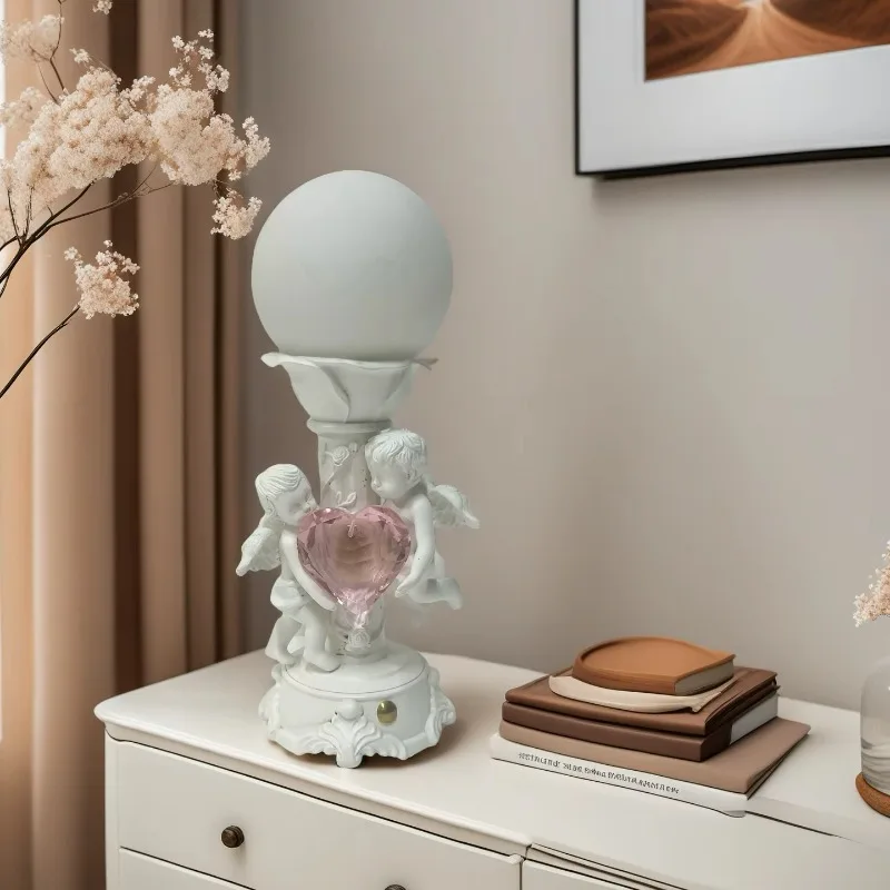 Cupid hand-painted art style LED desk lamp night light Christmas Valentine's Day rechargeable