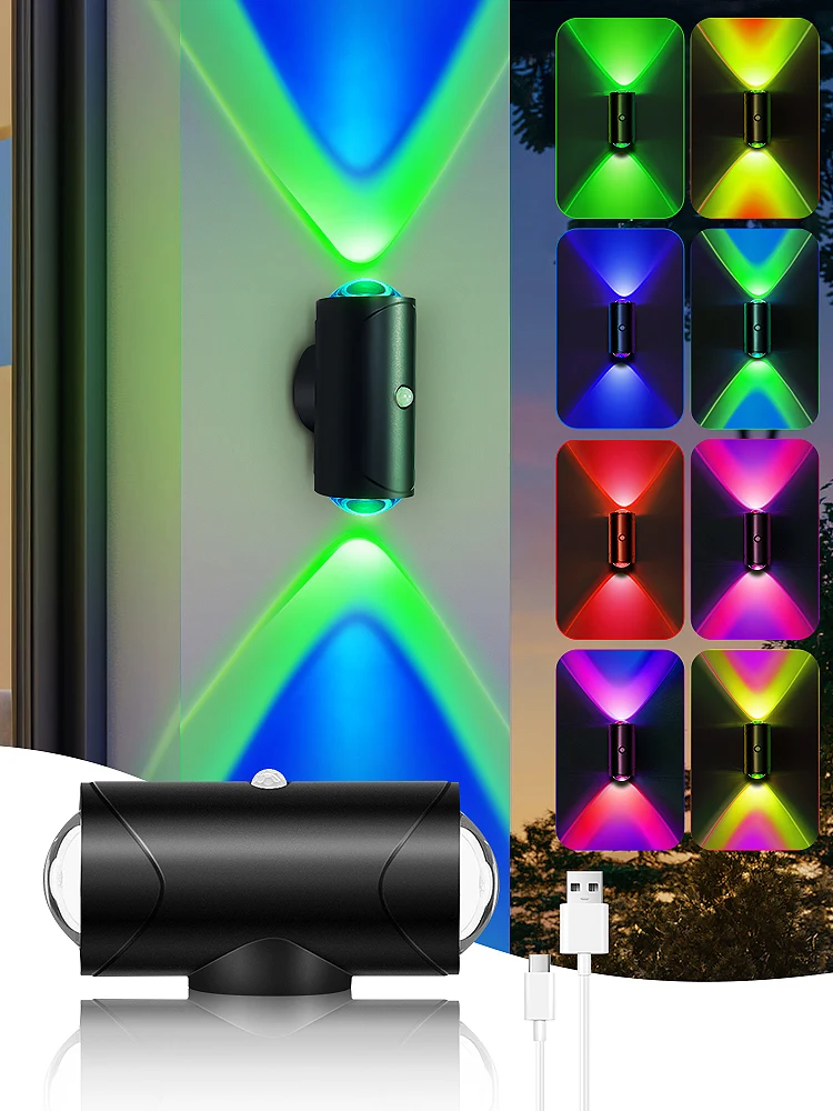 LED-Nachtlicht mit Bewegungsmelder für den Innenbereich, 1500 mAh Up/Down-Beleuchtungsdesign, wiederaufladbare magnetische kabellose Wandleuchten für Schlafzimmer