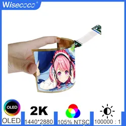 Wisecoco 6 Zoll flexibles oled Display biegbar rollbar 2880x1440 Himbeer Pi 4 Amoled Bildschirm Mipi Treiber Board 1000nits