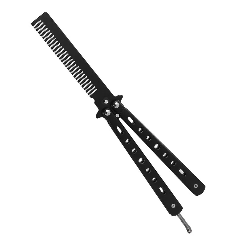 Portable Butterfly Training Knife Foldable Trainer Pocket Flail Knife Uncut Blade Butterfly Comb For Training Tool ﻿ image 3