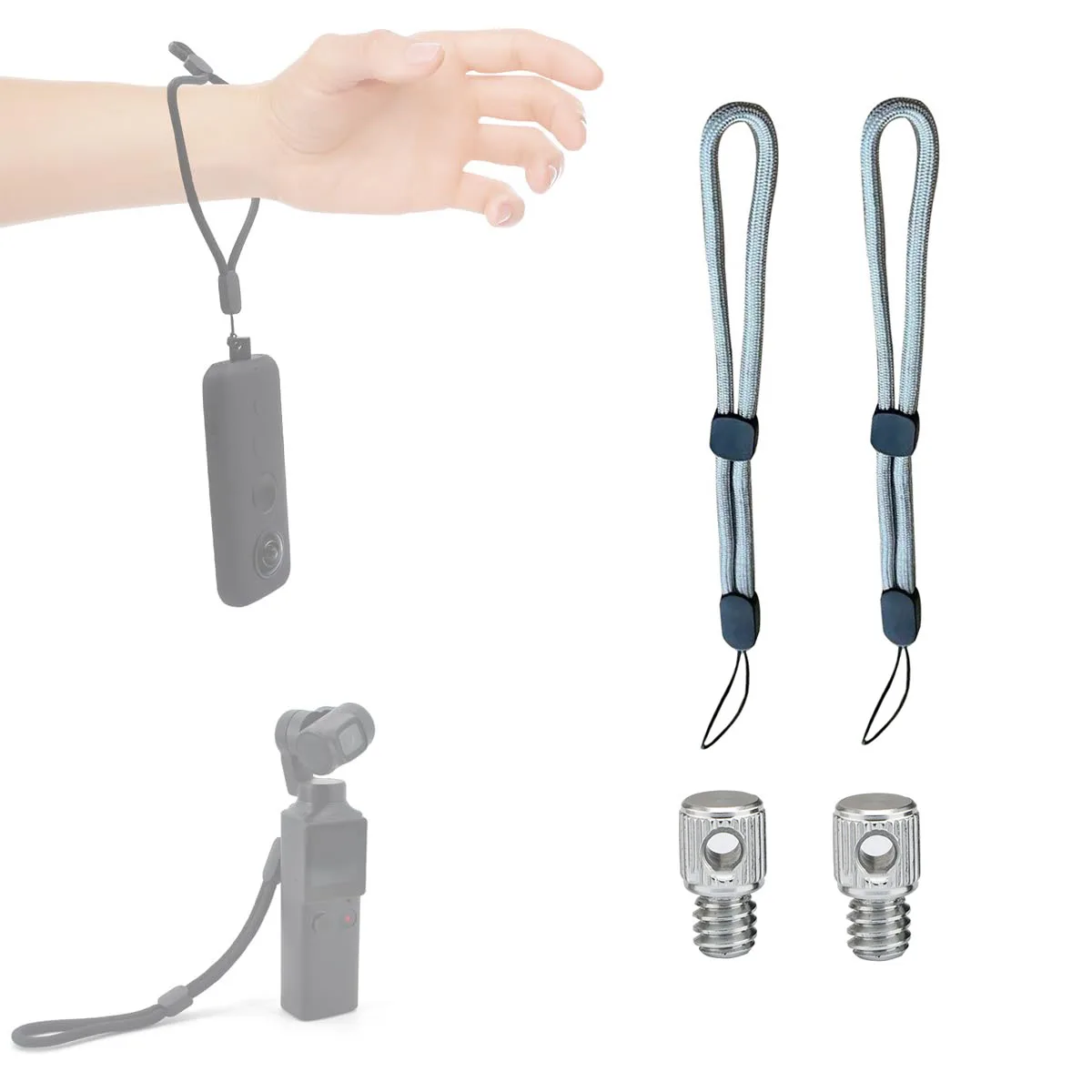 For Insta360 X4 X3 X2 Hand Wrist Strap Anti-slip Anti-lost Lanyard Rope Strap with 1/4 Screw Connector Hand Rope Accessories