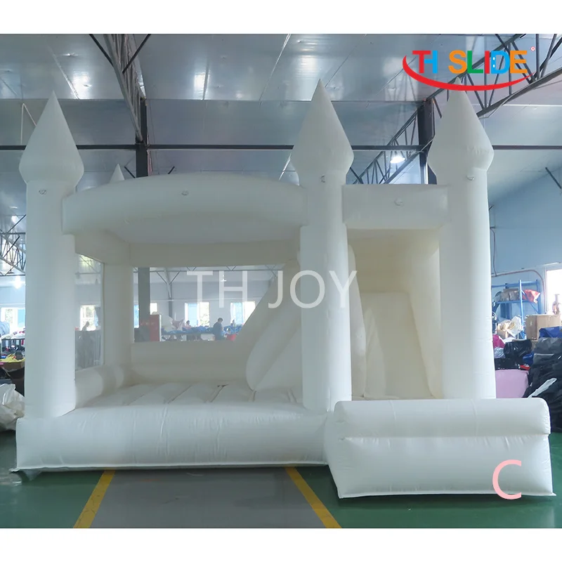 Fast Air เรือประตู,5x4 M 17-13ft งานแต่งงาน Bouncer House, สีขาว PARTY Inflatable Bouncy ปราสาทสไลด์สําหรับเด็ก N ผู้ใหญ่