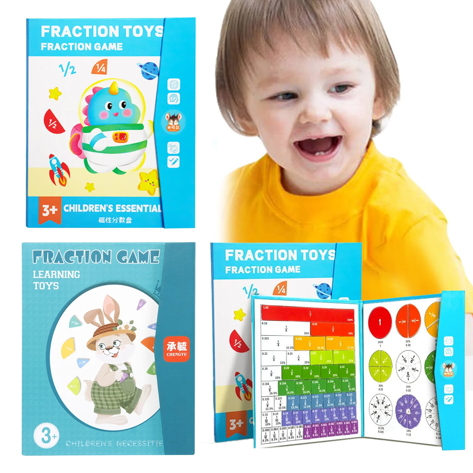 

Magnetic Fraction Educational Puzzle W/ Fraction Tiles&Circles Elementary Fraction Manipulatives Fraction Teaching Aids for Kids