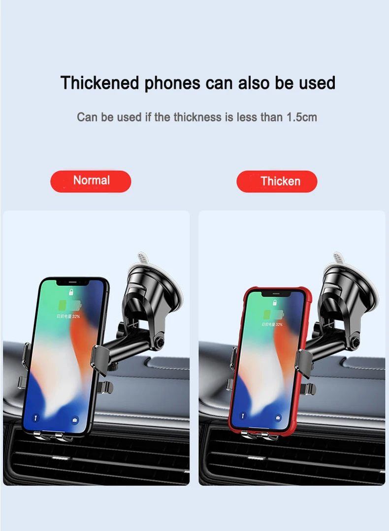 Suction Cup Car Phone Holder Stand Long Arm Sucker Mobile Phone Mount GPS Navigation Bracket For iPhone 16 15 14 Xiaomi Huawei
