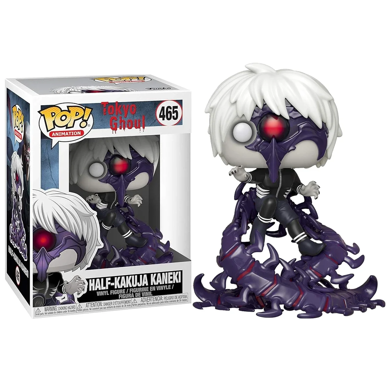 2024 New FUNKO POP Japan Anime Tokyo Ghoul Ken Kaneki #61 Half-Kakuja Kaneki #465 Vinyl Figures Model Decoration Toys for Gift