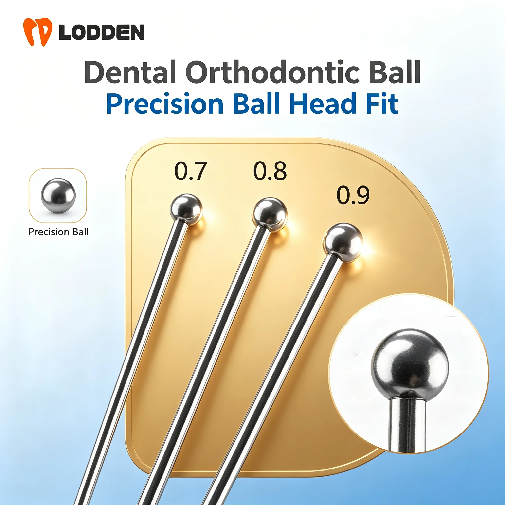 100Pcs/Pack Dental Orthodontic Ball Retainer Clasps Tooth Hold Position Fits Appliance Dentaurum 0.7 0.8 0.9mm Dentist Materials