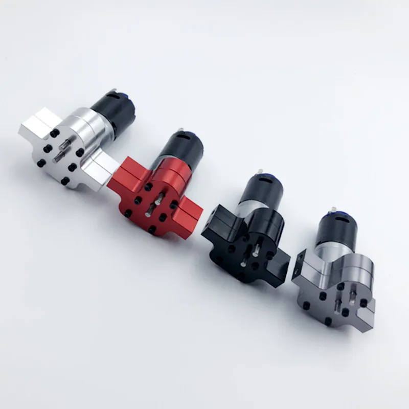 B94A RC Steering Rod For WPL 1608T Red & 370 Brushed Motor+Alloy Heat Sink Gear Box Set With Steel Gears For WPL Henglong C14