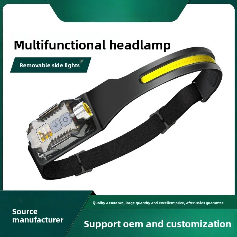 Superlange Akkulaufzeit, abnehmbarer COB-Scheinwerfer, Nachtangeln im Freien, starkes Licht, Fern-LED-Induktionsscheinwerfer