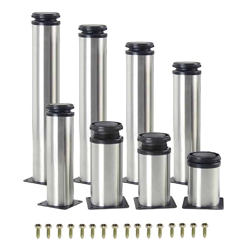 5CM-35CM Stainless Steel Adjustable Sofa Foot Cabinet Foot Bed Foot -with Screws,for Kitchen Cabinet Table Sofa Furniture Legs