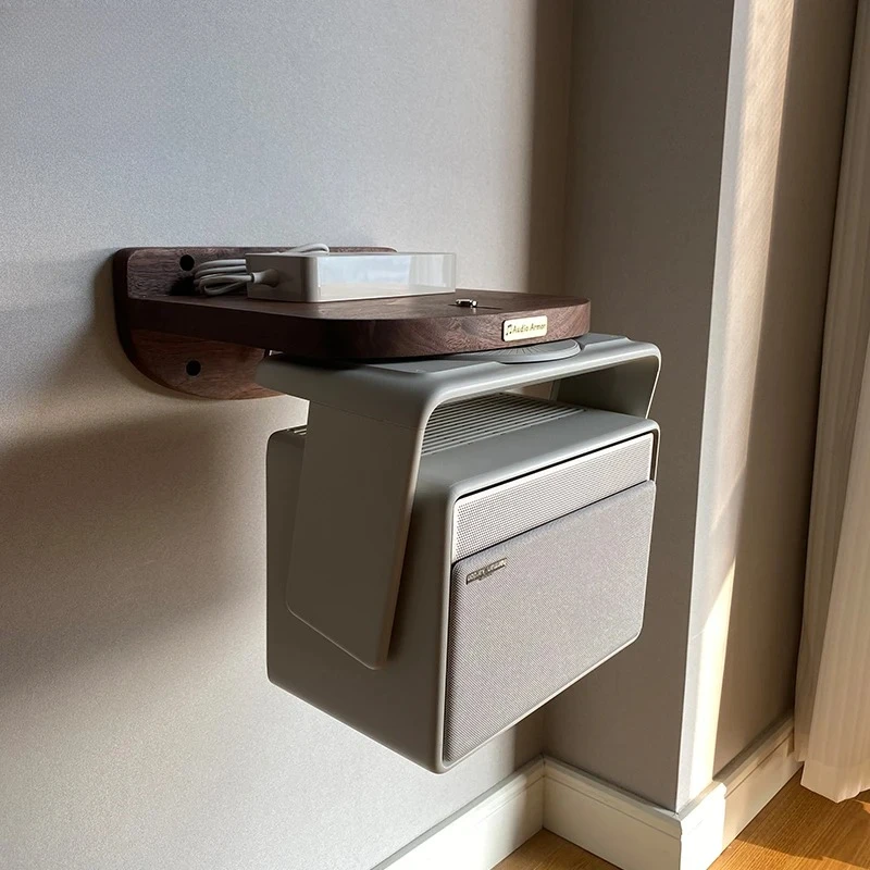 

Деревянное потолочное крепление для проектора, перевернутая подвесная подставка с настенной полкой, стол для хранения в спальне, минималистичный держатель из цельного дерева