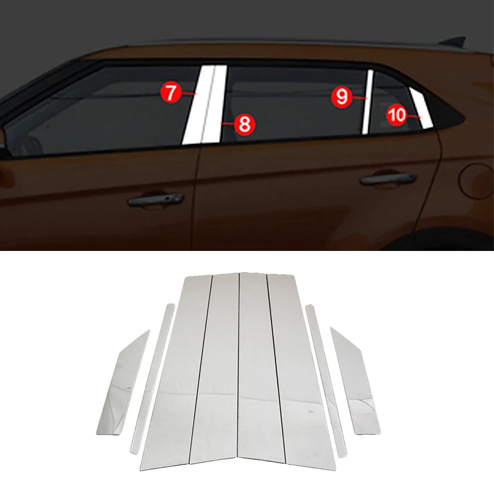 

Для Hyundai Creta IX25 2016-2018 украшения аксессуары хромированная крышка оконной стойки накладка из нержавеющей стали наклейка на центральные стойки