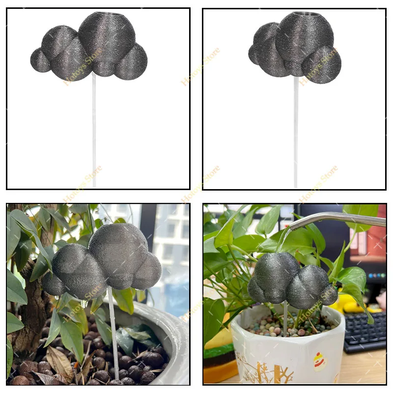 3D Printed Cloud Plant Watering Spike Automatic Dripping Irrigation Device Cute Cloud Shape Self Watering Stake Indoor Potted