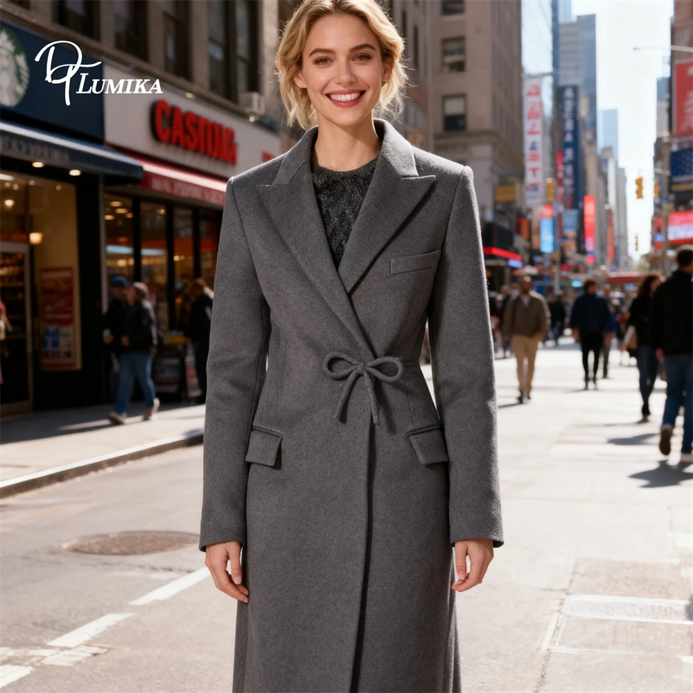 

DTLumika 2200, осеннее новое женское длинное пальто, модная длинная куртка High Street